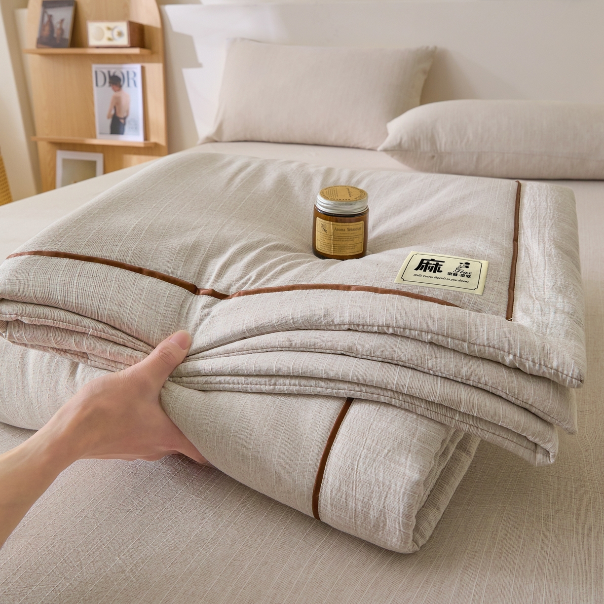 91家纺网 家纺一手货源 找家纺 （总）顺兴家居 2026新款提花色织水洗麻夏被夏凉被空调被四件套