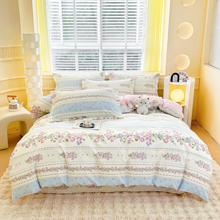 91家纺网 家纺一手货源 找家纺 （总）安逸家纺 2026新款12868系列全棉学生三件套纯棉学生宿舍三件套