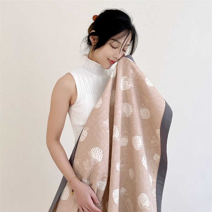 91家纺网 家纺一手货源 找家纺 兄弟坊 2026新款A类全棉三层纱多功能毛巾被夏被夏凉被（盖毯床单夏被） 甜心草莓-咖