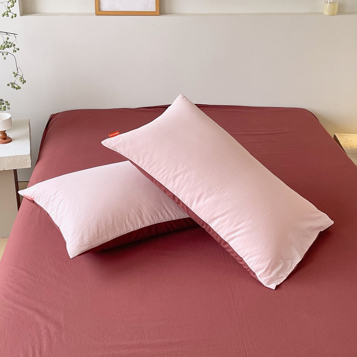 91家纺网 家纺一手货源 找家纺 （总）春皖家纺 2026春夏新款双拼全棉水洗棉单枕套枕套单件单品枕套