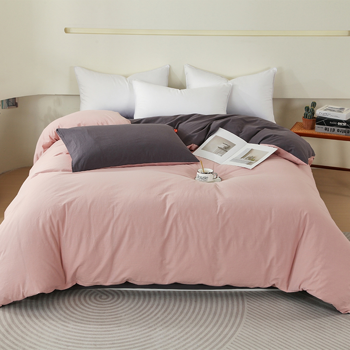 91家纺网 家纺一手货源 找家纺 （总）春皖家纺 2026春夏新款双拼全棉水洗棉单被套被套单件单品被套