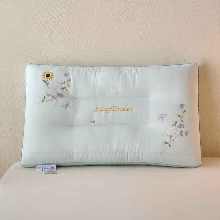 91家纺网 家纺一手货源 找家纺 （总）帝诺妮枕芯坊 2026新款亲肤羽丝棉枕芯-一路生花