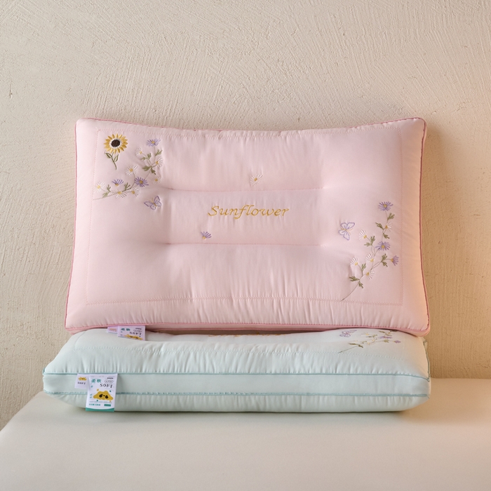 91家纺网 家纺一手货源 找家纺 （总）帝诺妮枕芯坊 2026新款亲肤羽丝棉枕芯-一路生花