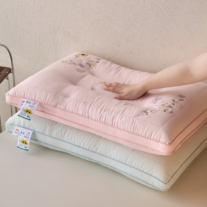 91家纺网 家纺一手货源 找家纺 （总）帝诺妮枕芯坊 2026新款亲肤羽丝棉枕芯-一路生花