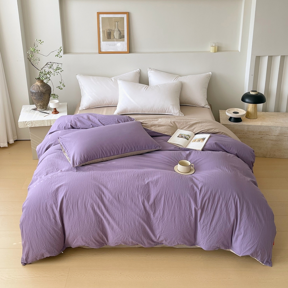 91家纺网 家纺一手货源 找家纺 （总）春皖家纺 2026春夏新款双拼全棉水洗棉单被套被套单件单品被套