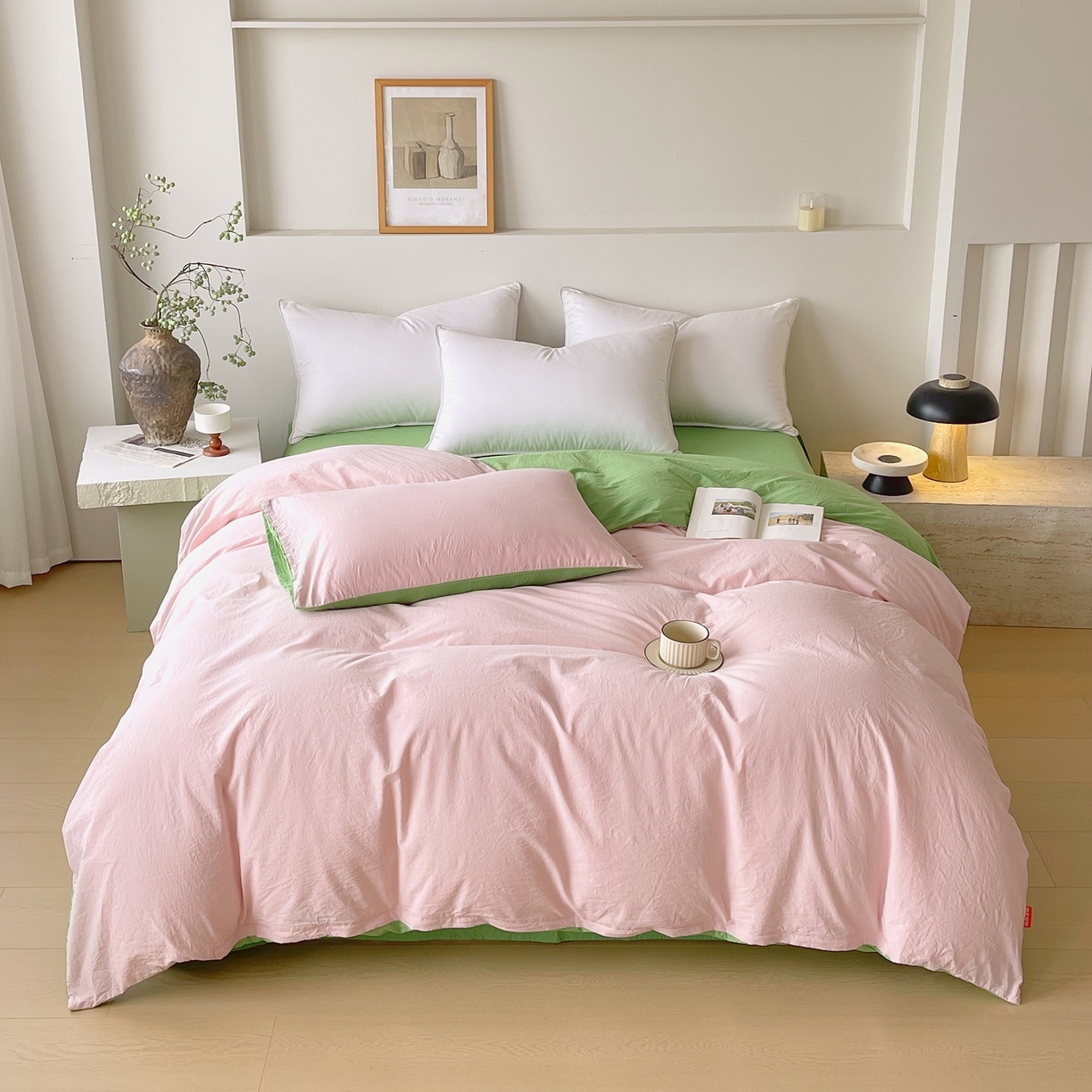 91家纺网 家纺一手货源 找家纺 （总）春皖家纺 2026春夏新款双拼全棉水洗棉单被套被套单件单品被套