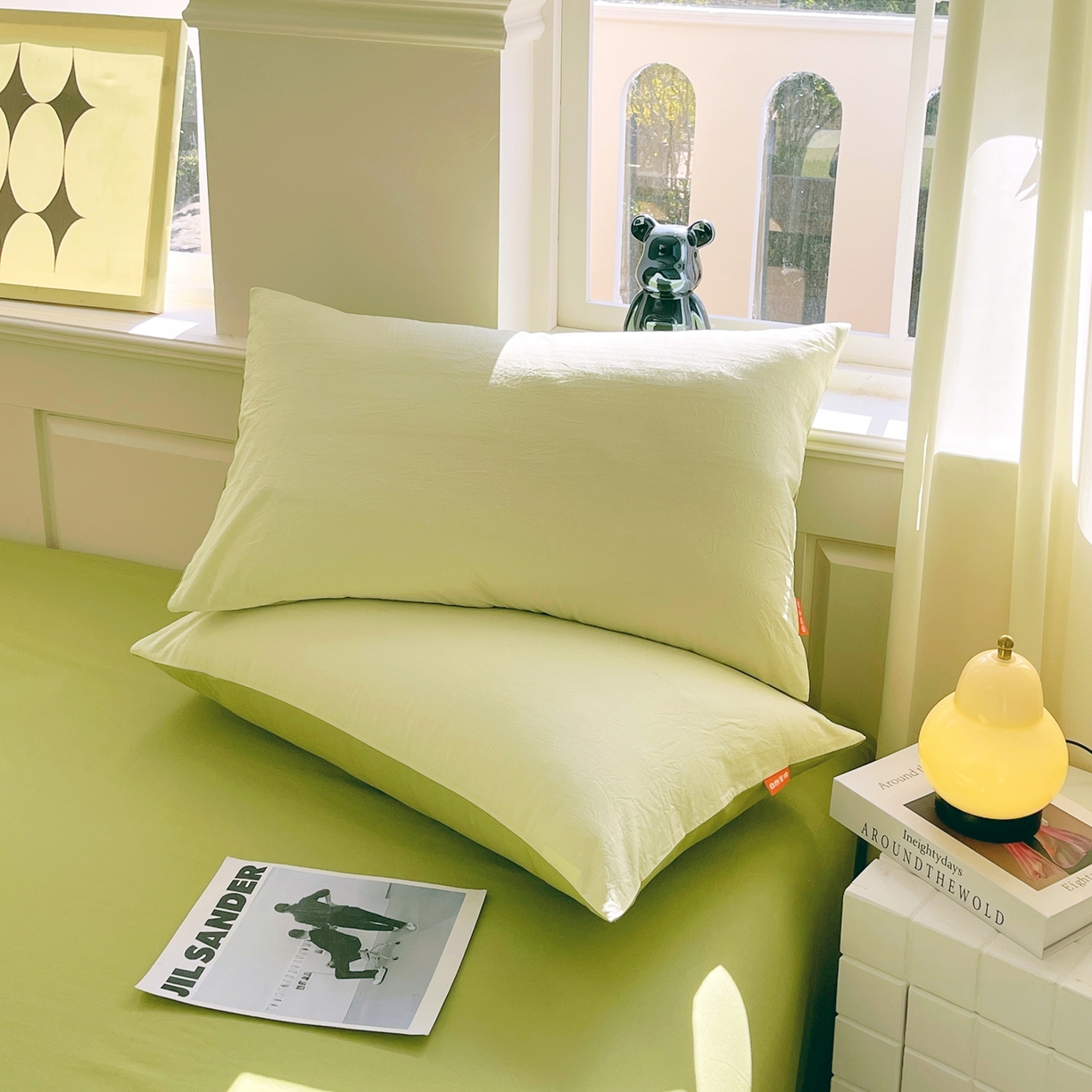 91家纺网 家纺一手货源 找家纺 （总）春皖家纺 2026春夏新款双拼全棉水洗棉单枕套枕套单件单品枕套