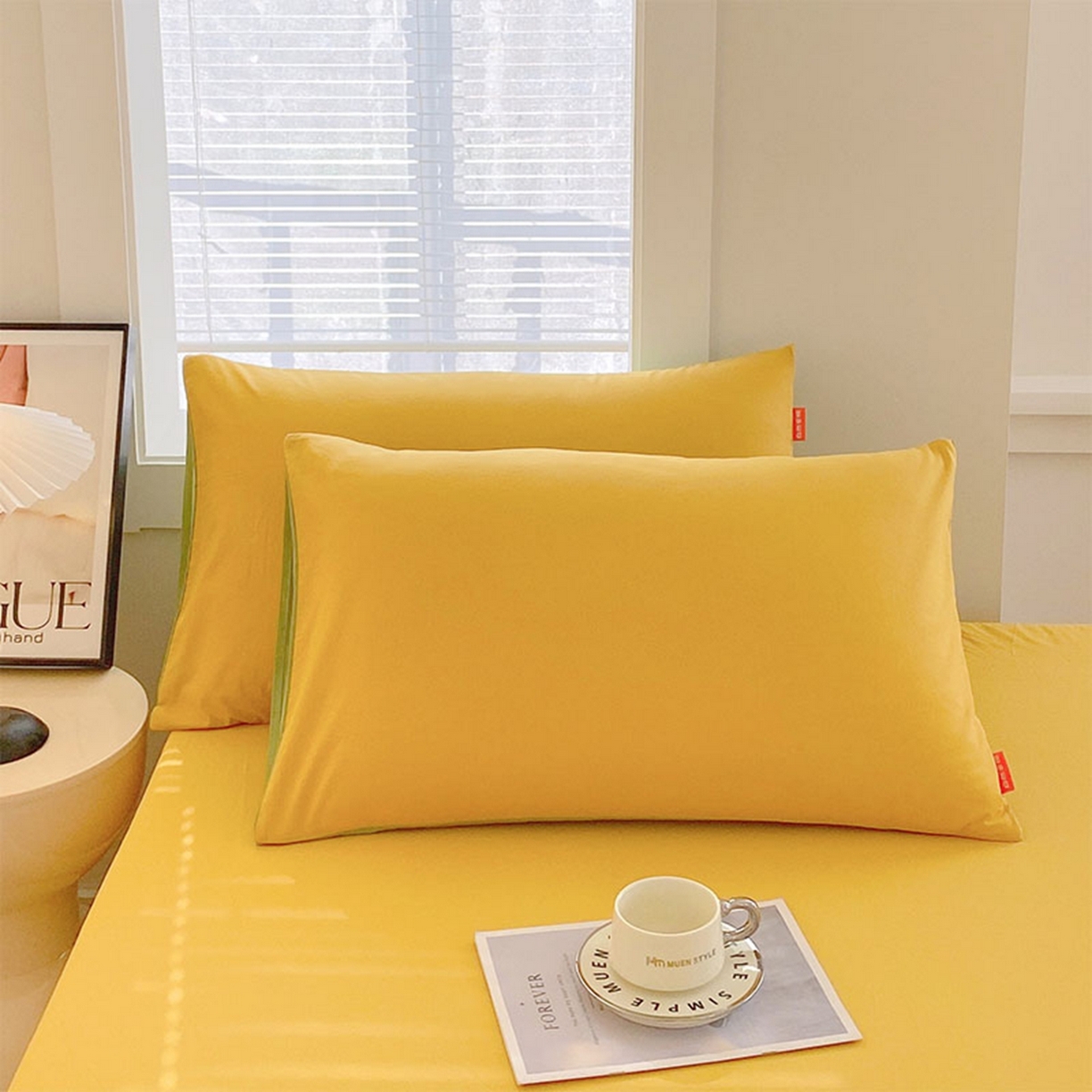 91家纺网 家纺一手货源 找家纺 （总）春皖家纺 2026春夏新款双拼全棉水洗棉单枕套枕套单件单品枕套