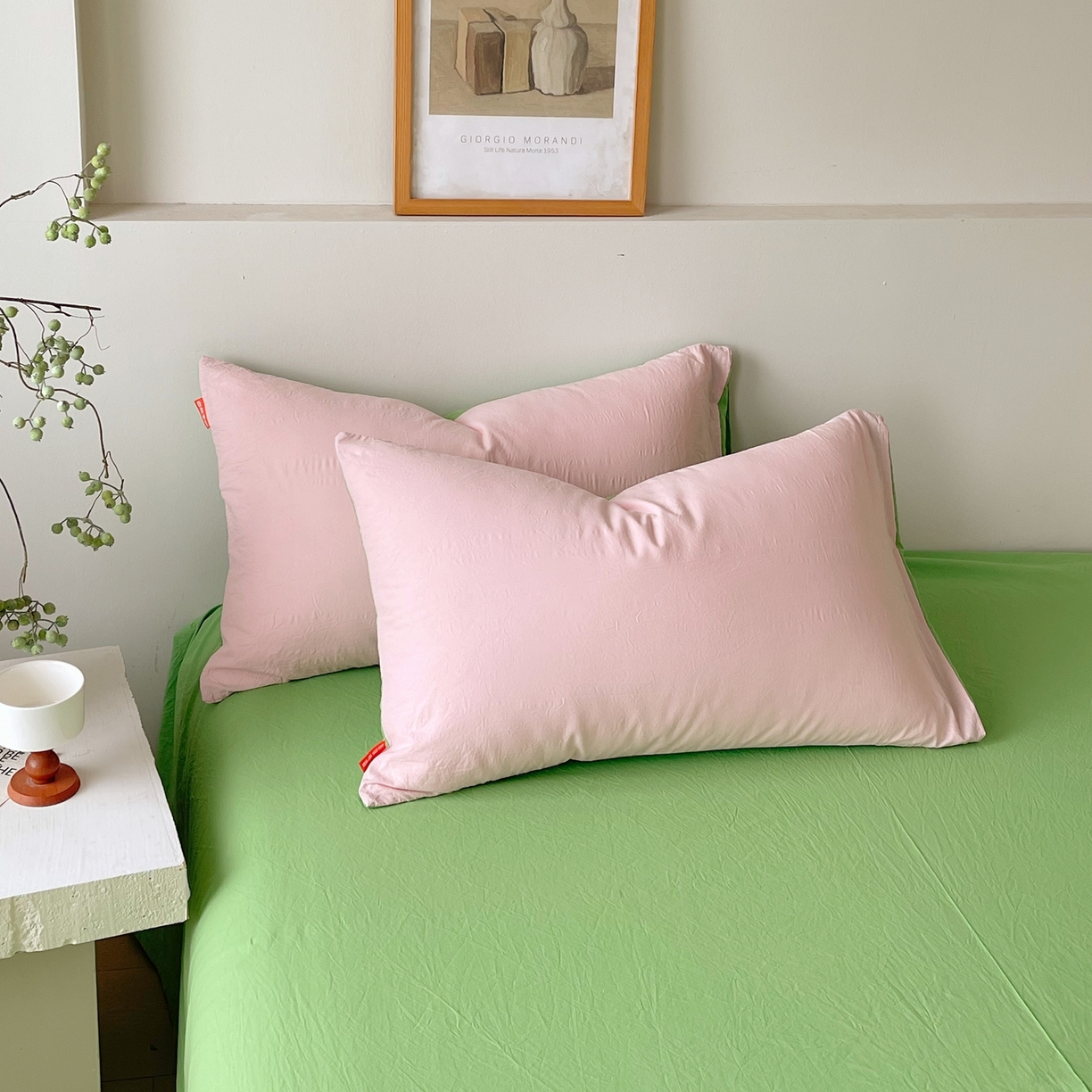 91家纺网 家纺一手货源 找家纺 （总）春皖家纺 2026春夏新款双拼全棉水洗棉单枕套枕套单件单品枕套