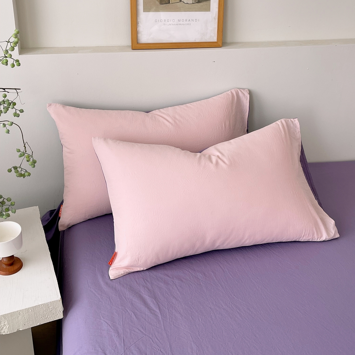 91家纺网 家纺一手货源 找家纺 （总）春皖家纺 2026春夏新款双拼全棉水洗棉单枕套枕套单件单品枕套