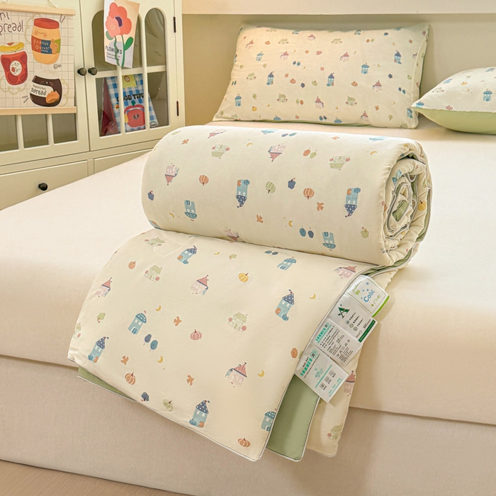 91家纺网 家纺一手货源 找家纺 漫仙阁家纺 2026新款空调被保暖透气抗菌夏被子被芯 家园