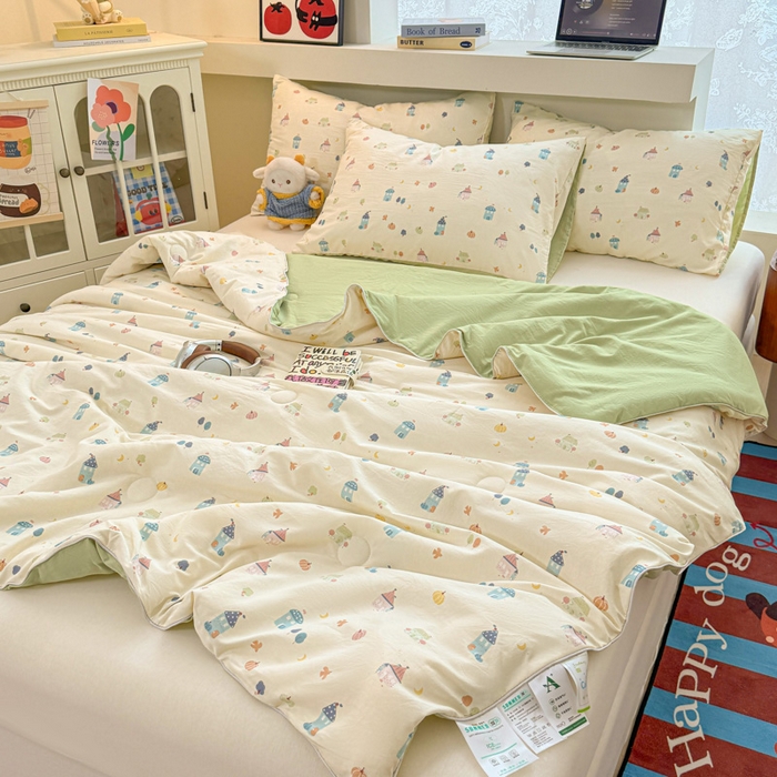 91家纺网 家纺一手货源 找家纺 漫仙阁家纺 2026新款空调被保暖透气抗菌夏被子被芯 家园