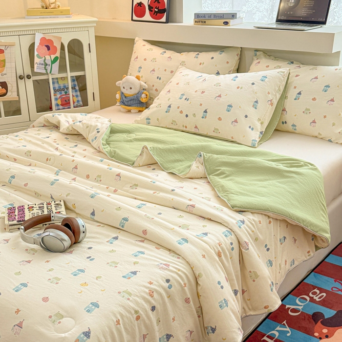 91家纺网 家纺一手货源 找家纺 漫仙阁家纺 2026新款空调被保暖透气抗菌夏被子被芯 家园