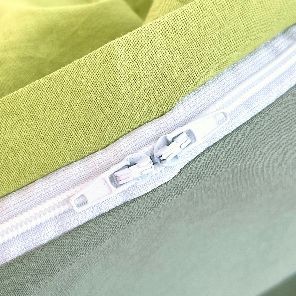 91家纺网 家纺一手货源 找家纺 春皖家纺 2026春夏新款双拼全棉水洗棉单被套被套单件单品被套 果绿-墨绿