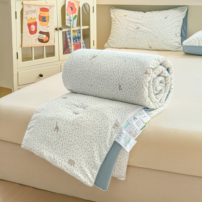 91家纺网 家纺一手货源 找家纺 漫仙阁家纺 2026新款空调被保暖透气抗菌夏被子被芯 萌物