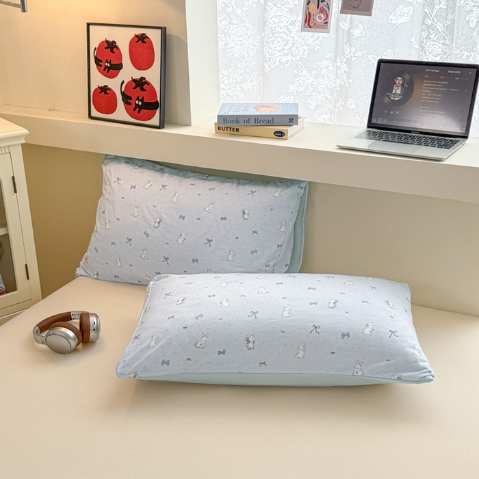 91家纺网 家纺一手货源 找家纺 漫仙阁家纺 2026新款空调被保暖透气抗菌夏被子被芯 软萌兔