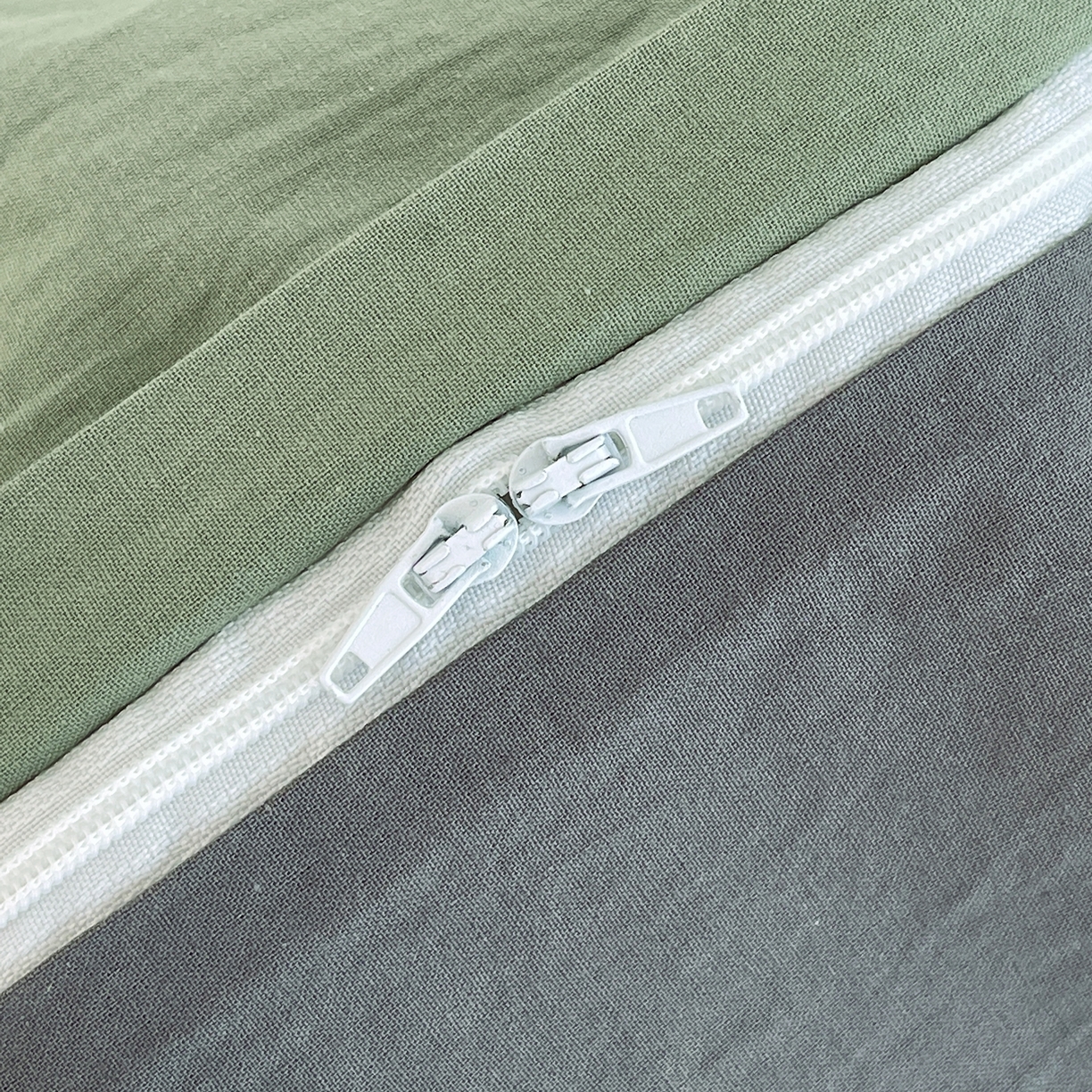 91家纺网 家纺一手货源 找家纺 春皖家纺 2026春夏新款双拼全棉水洗棉单被套被套单件单品被套 墨绿-深灰