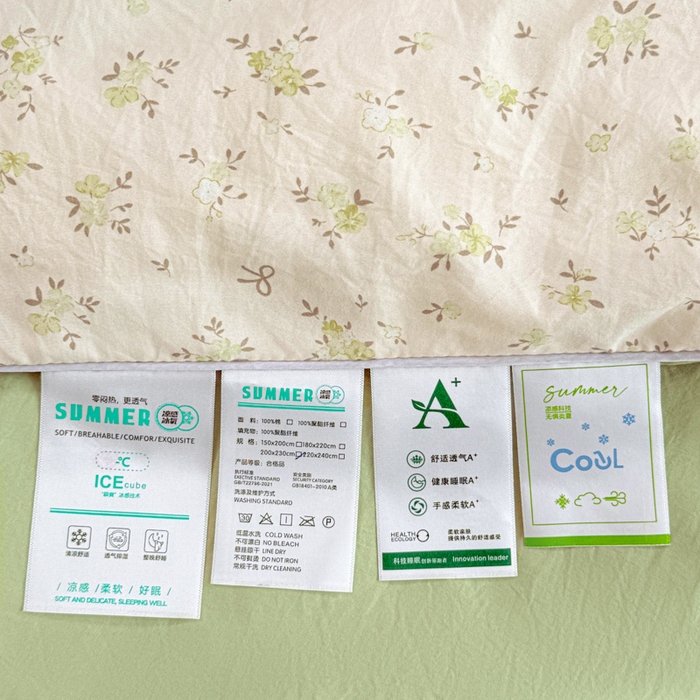 91家纺网 家纺一手货源 找家纺 漫仙阁家纺 2026新款空调被保暖透气抗菌夏被子被芯 叶初开