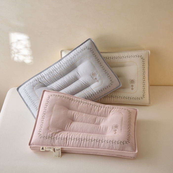 91家纺网 家纺一手货源 找家纺 （总）帝诺妮枕芯坊 2026新款亚麻荞麦护颈枕