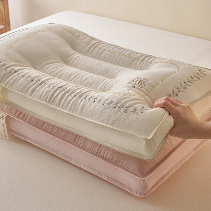 91家纺网 家纺一手货源 找家纺 （总）帝诺妮枕芯坊 2026新款亚麻荞麦护颈枕