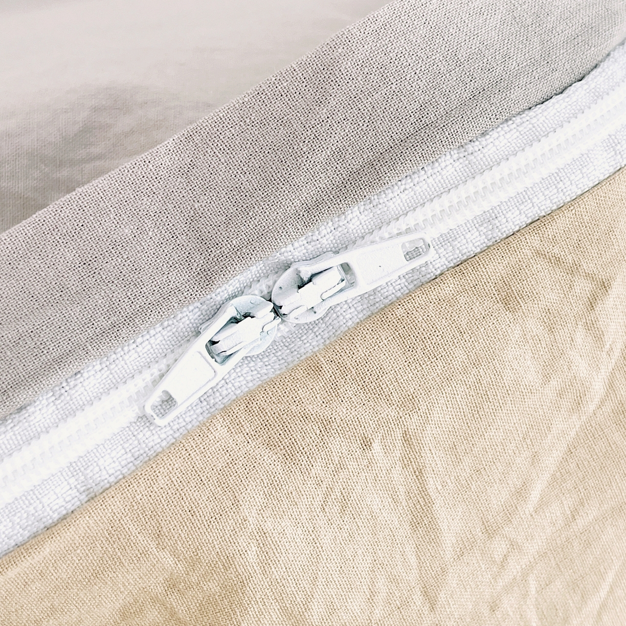 91家纺网 家纺一手货源 找家纺 春皖家纺 2026春夏新款双拼全棉水洗棉单被套被套单件单品被套 浅灰-卡其