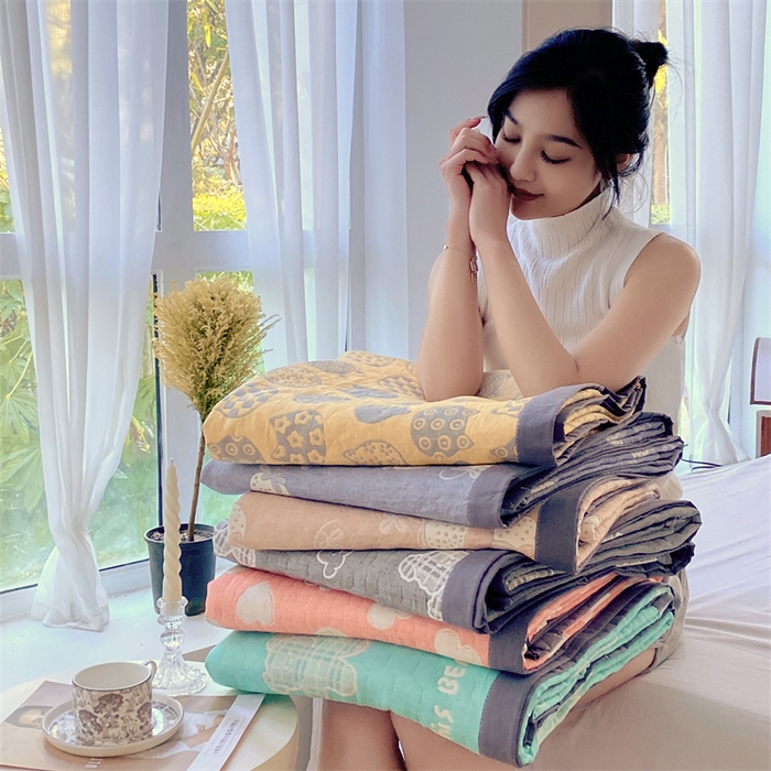 91家纺网 家纺一手货源 找家纺 兄弟坊 2026新款A类全棉三层纱多功能毛巾被夏被夏凉被（盖毯床单夏被） 组合图仅供参考不可下单