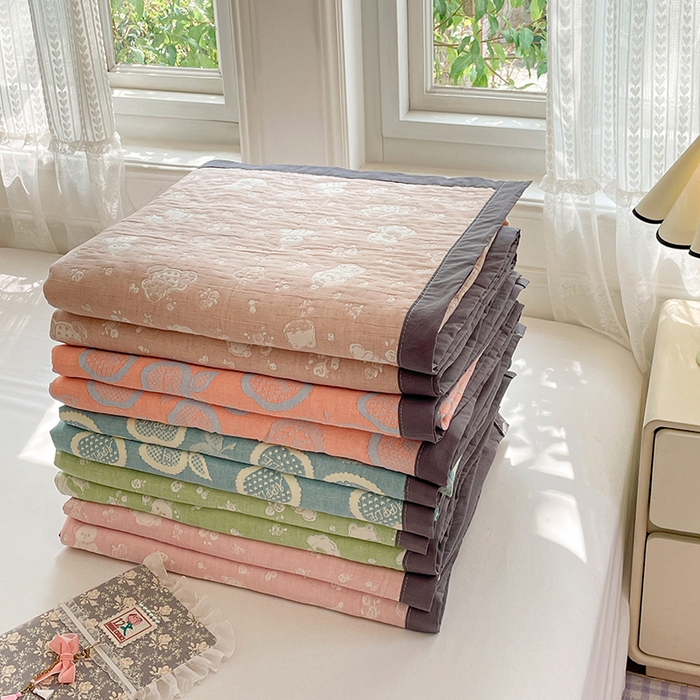 91家纺网 家纺一手货源 找家纺 兄弟坊 2026新款A类全棉三层纱多功能毛巾被夏被夏凉被（盖毯床单夏被） 组合图仅供参考不可下单