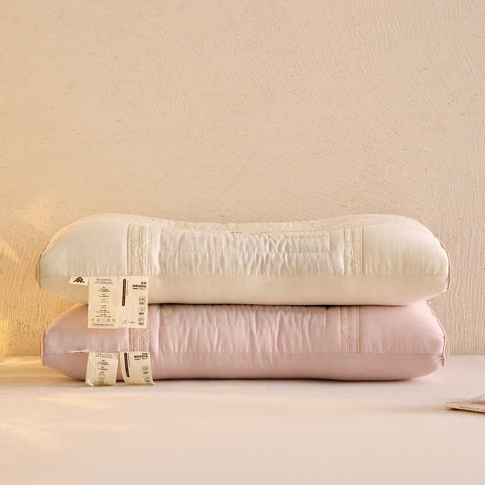 91家纺网 家纺一手货源 找家纺 （总）帝诺妮枕芯坊 2026新款亚麻荞麦护颈枕