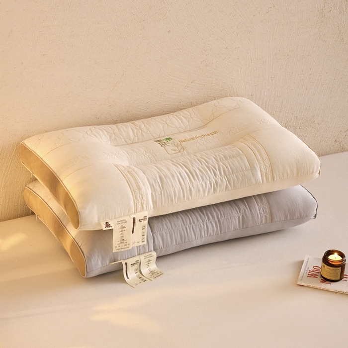 91家纺网 家纺一手货源 找家纺 （总）帝诺妮枕芯坊 2026新款亚麻荞麦护颈枕