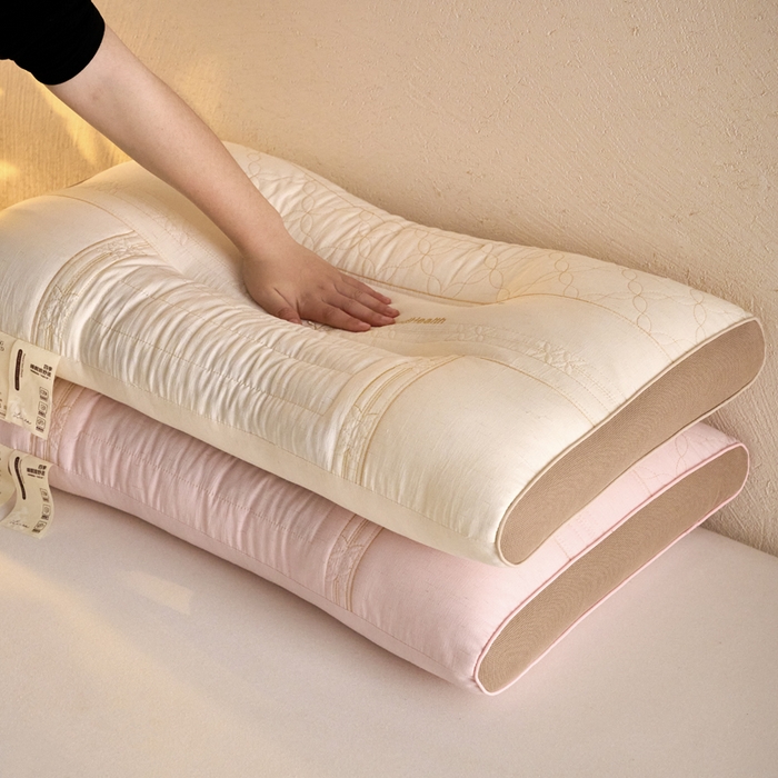 91家纺网 家纺一手货源 找家纺 （总）帝诺妮枕芯坊 2026新款亚麻荞麦护颈枕