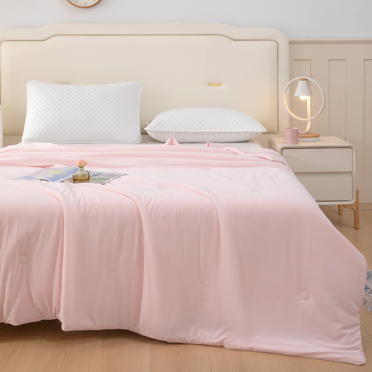 91家纺网 家纺一手货源 找家纺 （总）木兰花 2026新款凉感A类氨纶凉感丝夏被空调被夏凉被