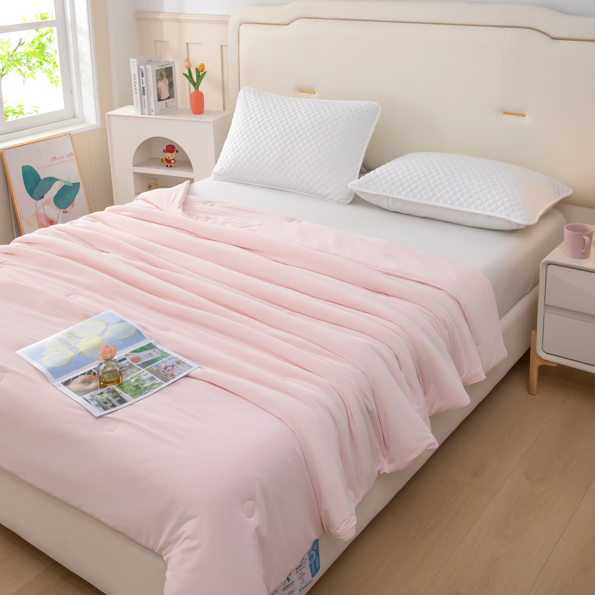 91家纺网 家纺一手货源 找家纺 （总）木兰花 2026新款凉感A类氨纶凉感丝夏被空调被夏凉被