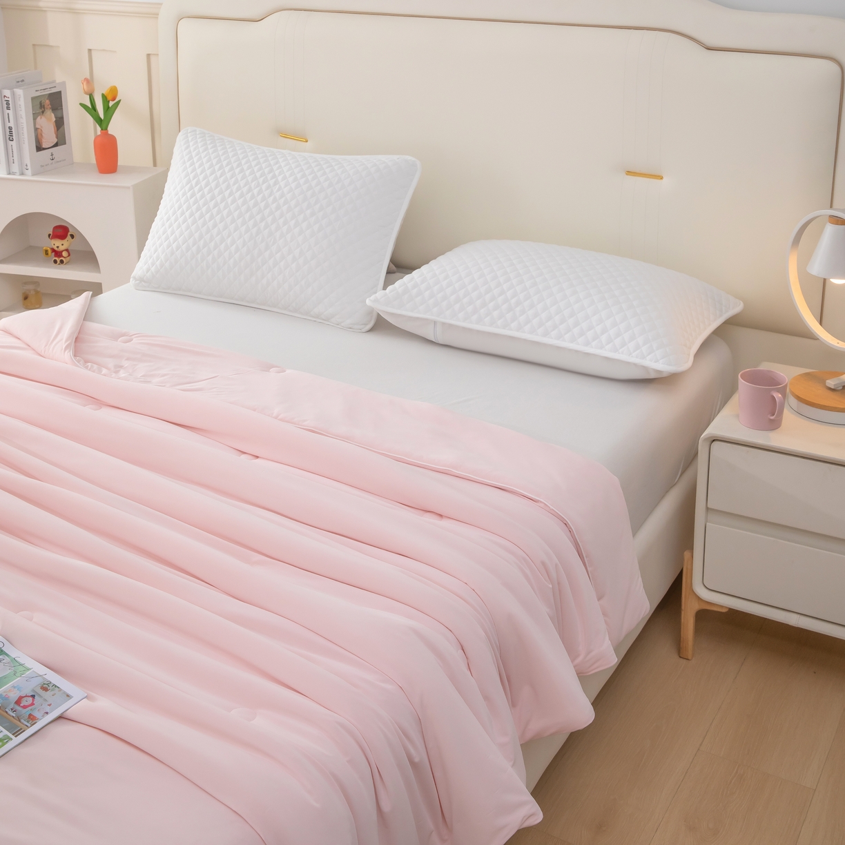 91家纺网 家纺一手货源 找家纺 （总）木兰花 2026新款凉感A类氨纶凉感丝夏被空调被夏凉被