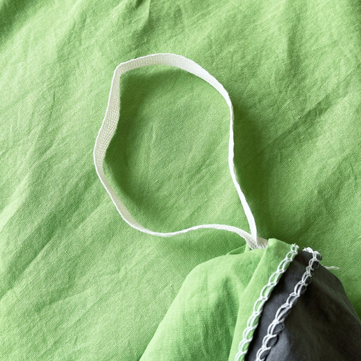 91家纺网 家纺一手货源 找家纺 春皖家纺 2026春夏新款双拼全棉水洗棉单被套被套单件单品被套 青草绿-墨灰