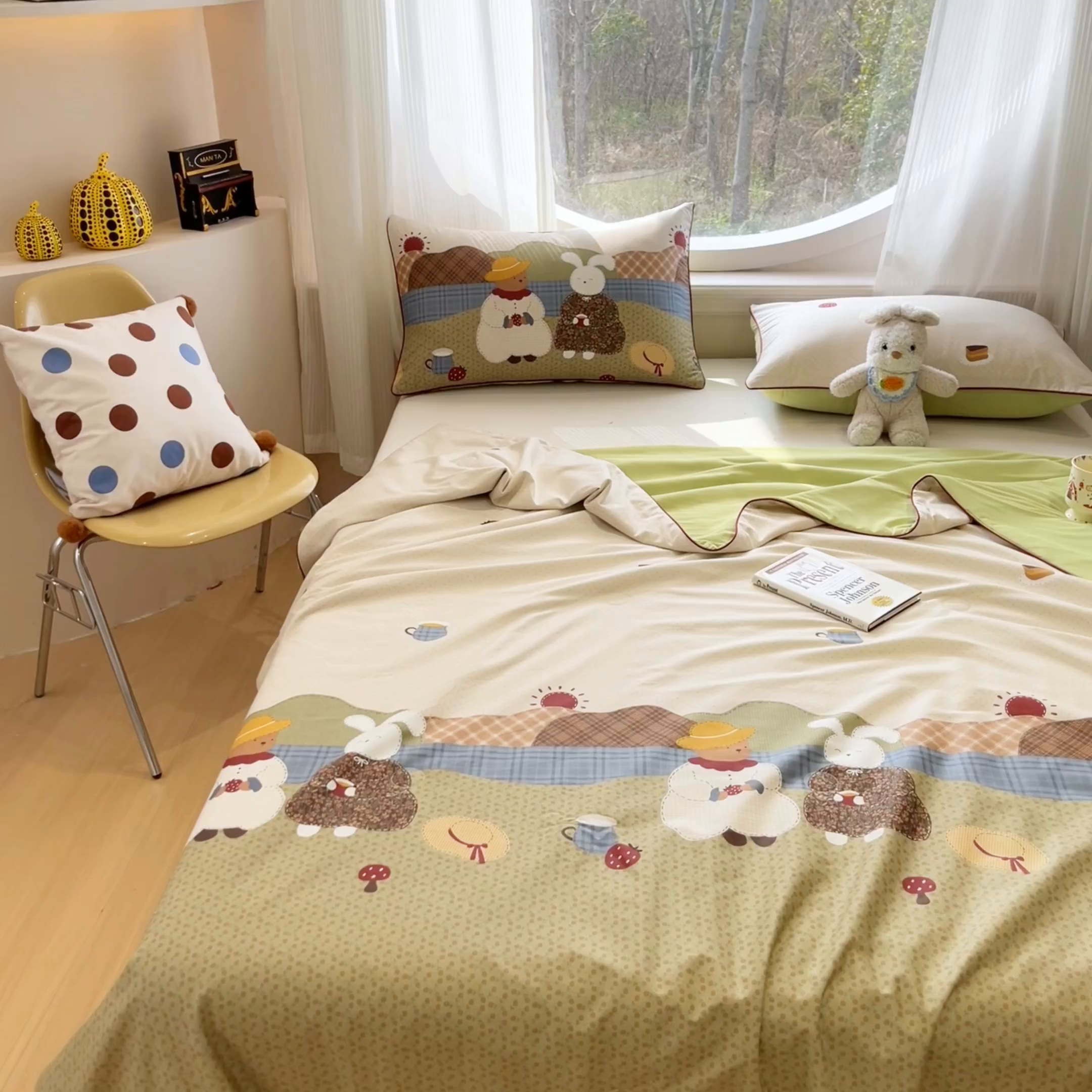 91家纺网 家纺一手货源 找家纺 （总）羚羊语家纺 2026新款全棉印花仿锦氨凉感丝夏被100纯棉空调被卡通两用多功能被子被芯小冰皮冰淇淋夏凉被