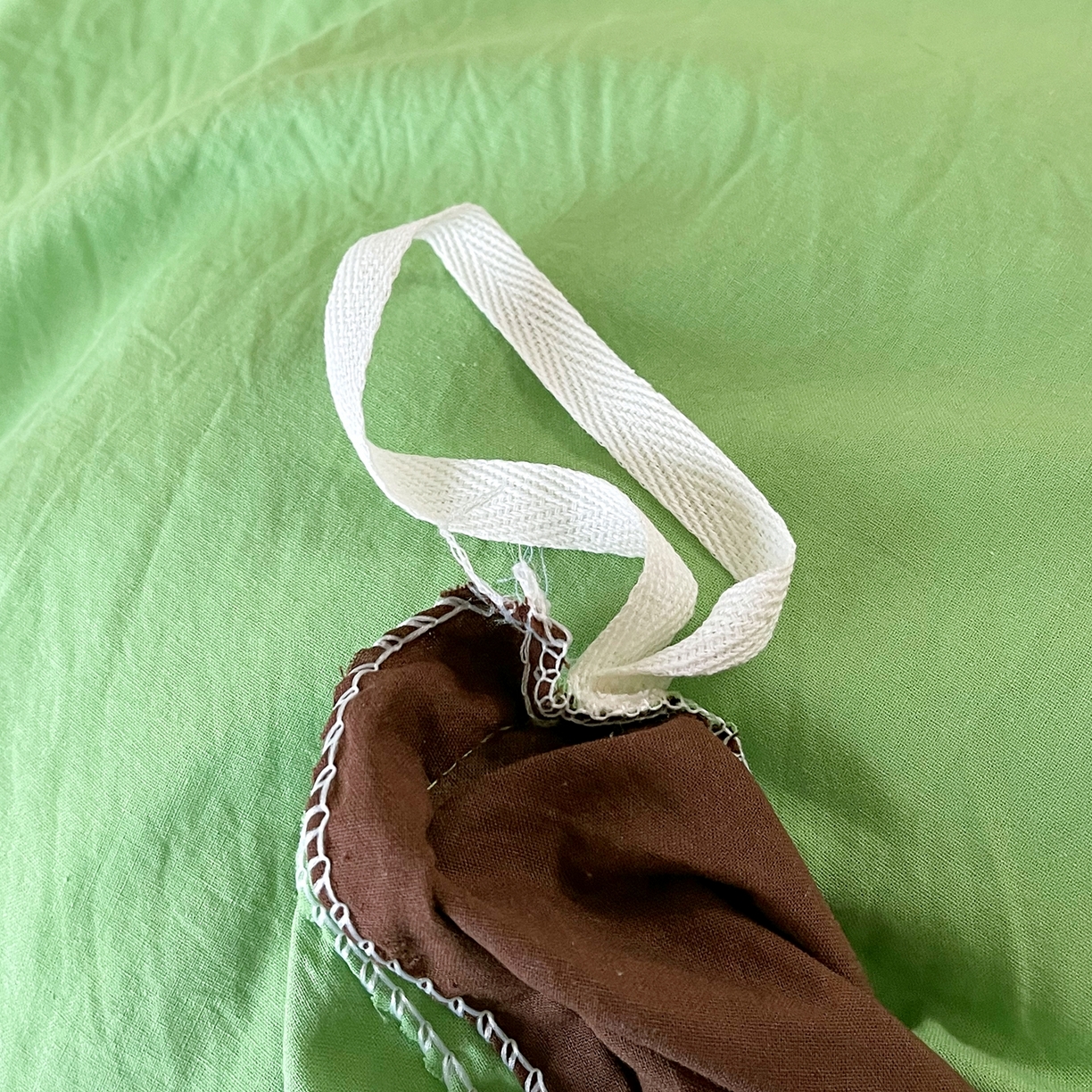 91家纺网 家纺一手货源 找家纺 春皖家纺 2026春夏新款双拼全棉水洗棉单被套被套单件单品被套 青草绿-慕斯棕