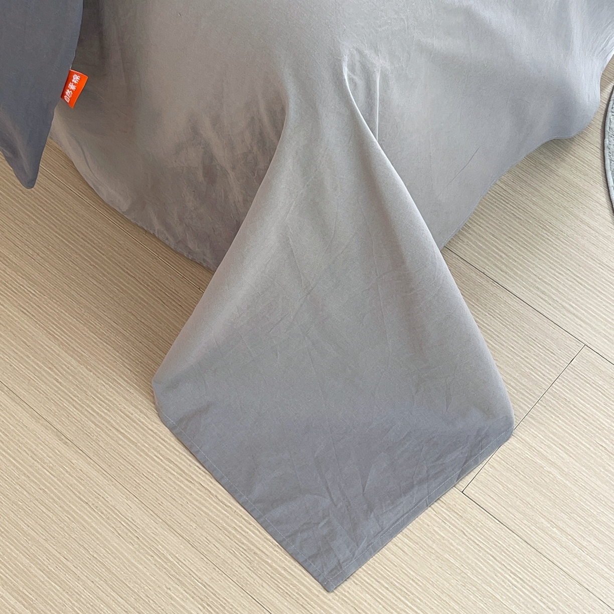 91家纺网 家纺一手货源 找家纺 春皖家纺 2026春夏新款双拼全棉水洗棉单被套被套单件单品被套 深灰-浅灰