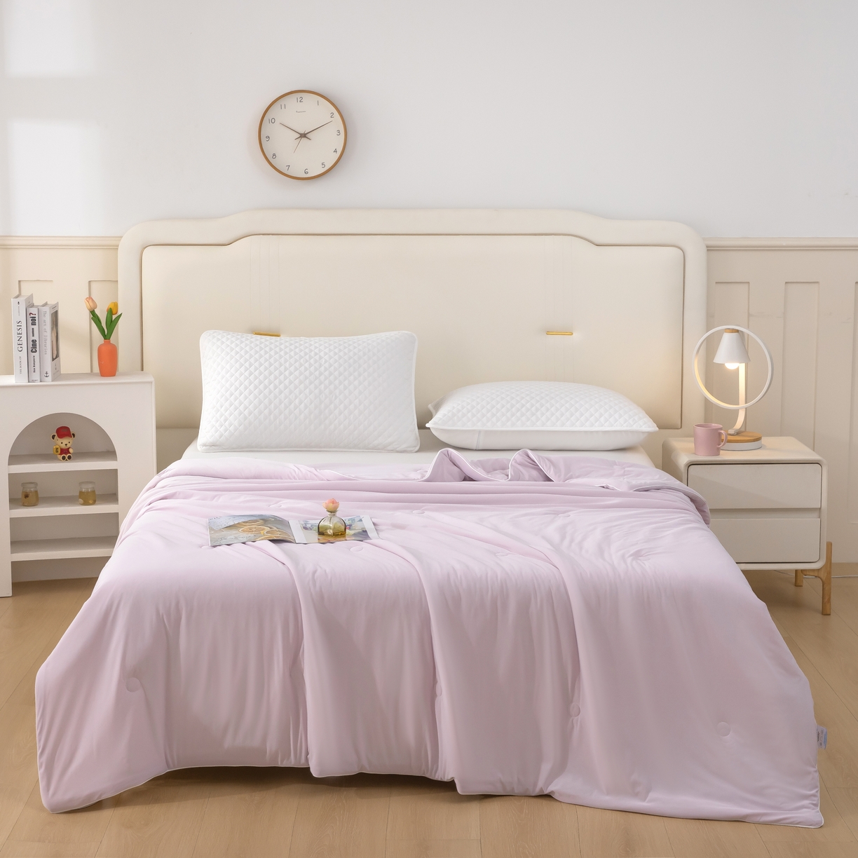 木兰花 2026新款凉感A类氨纶凉感丝夏被空调被夏凉被 香芋紫