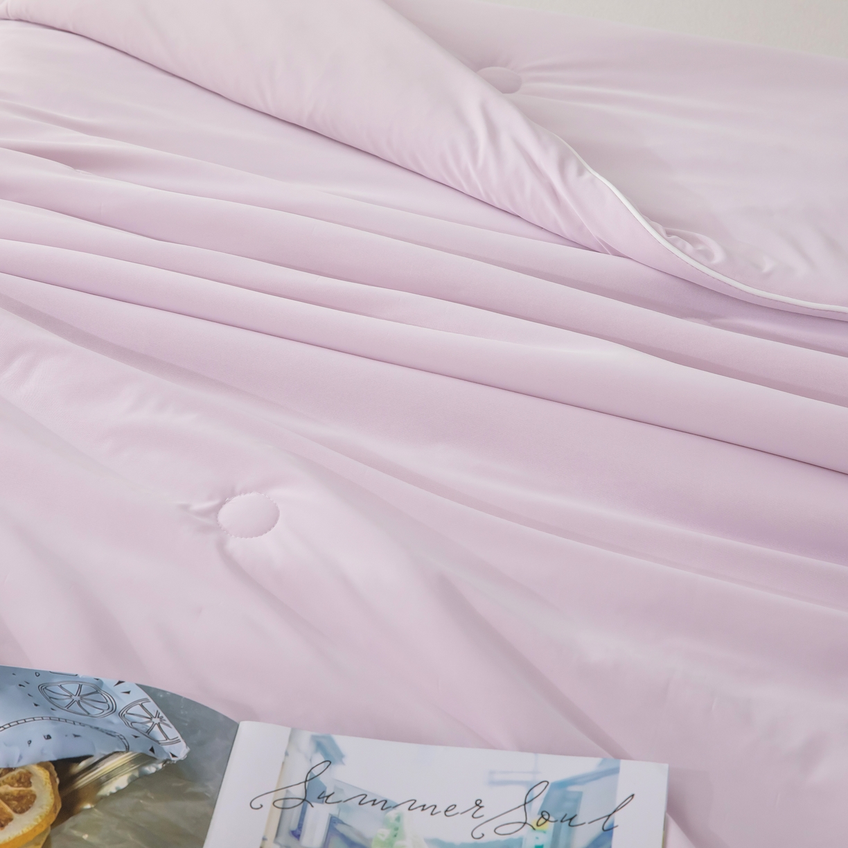 91家纺网 家纺一手货源 找家纺 木兰花 2026新款凉感A类氨纶凉感丝夏被空调被夏凉被 香芋紫