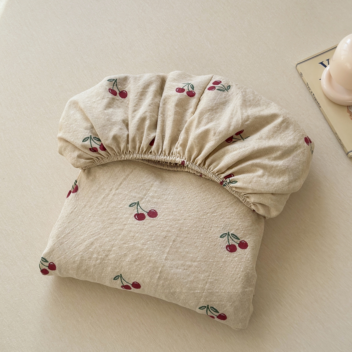 91家纺网 家纺一手货源 找家纺 恋尚羽家纺 2026新款双层纱水洗棉四件套 蜜果