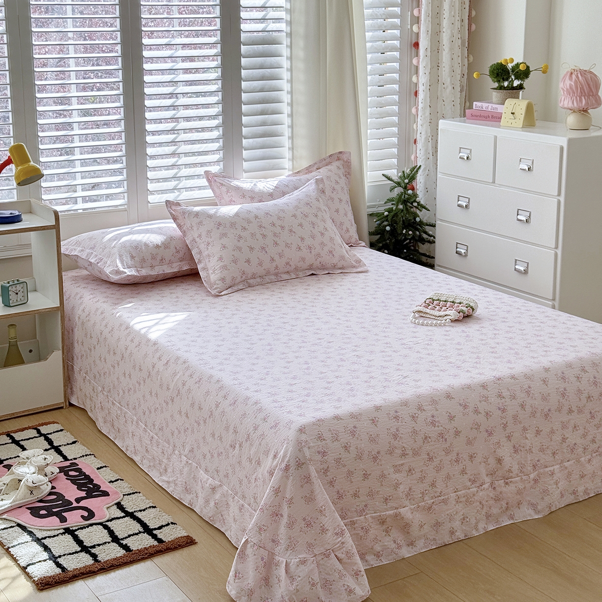 91家纺网 家纺一手货源 找家纺 （总）恋尚羽家纺 2026新款双层纱水洗棉四件套