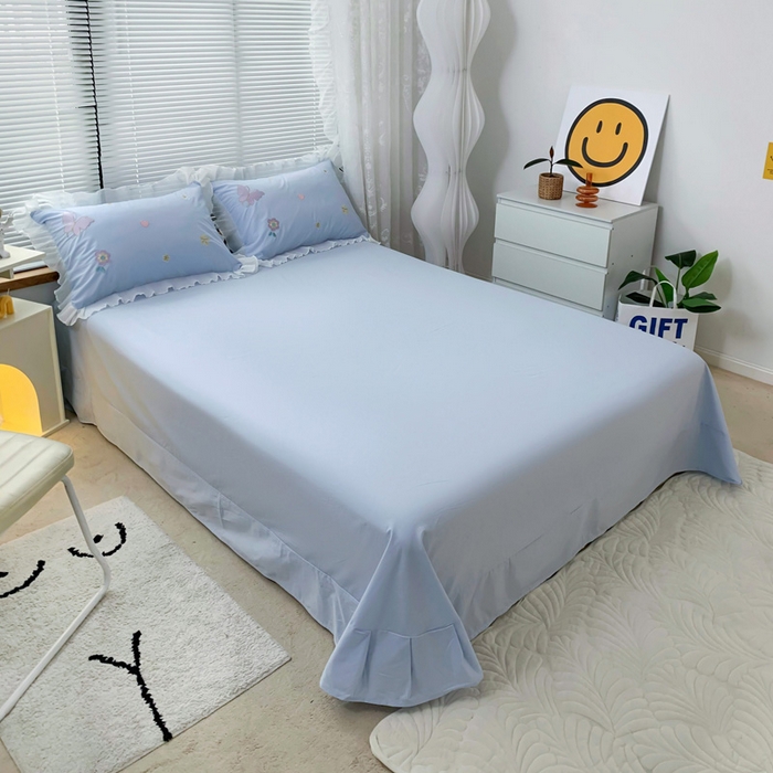 91家纺网 家纺一手货源 找家纺 玉相逢 2026新款全棉水洗棉绣花四件套-蝴蝶夫人系列（棚拍图） 蝴蝶夫人-兰