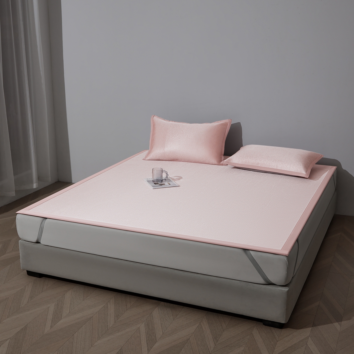 91家纺网 家纺一手货源 找家纺 （总）航途席业 2026新款清澜肌理粗冰丝凉席席子-可机洗