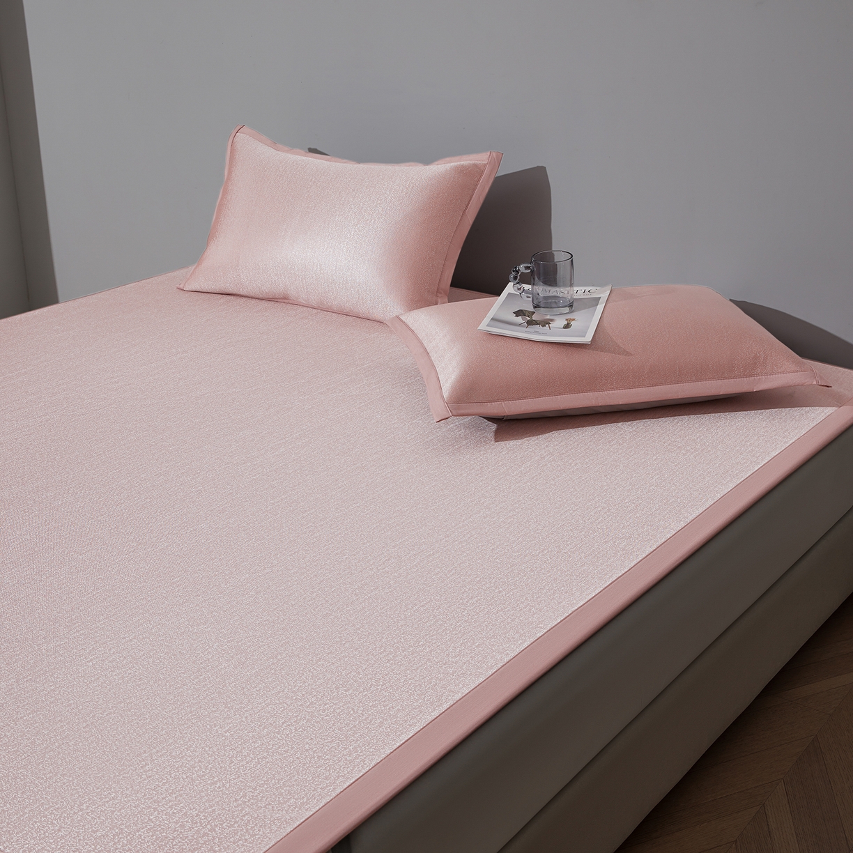 91家纺网 家纺一手货源 找家纺 （总）航途席业 2026新款清澜肌理粗冰丝凉席席子-可机洗