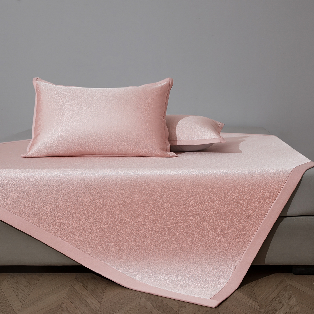 91家纺网 家纺一手货源 找家纺 （总）航途席业 2026新款清澜肌理粗冰丝凉席席子-可机洗