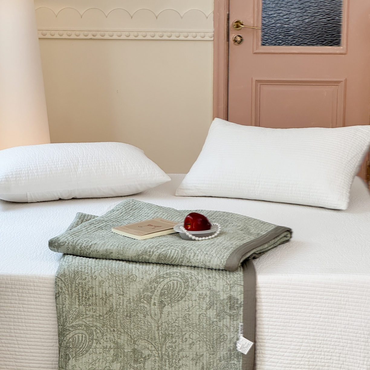 91家纺网 家纺一手货源 找家纺 床盖工厂店 2026新款双面莫代尔天丝软凉席可铺可盖单床盖床盖单件 香岛巴黎-绿