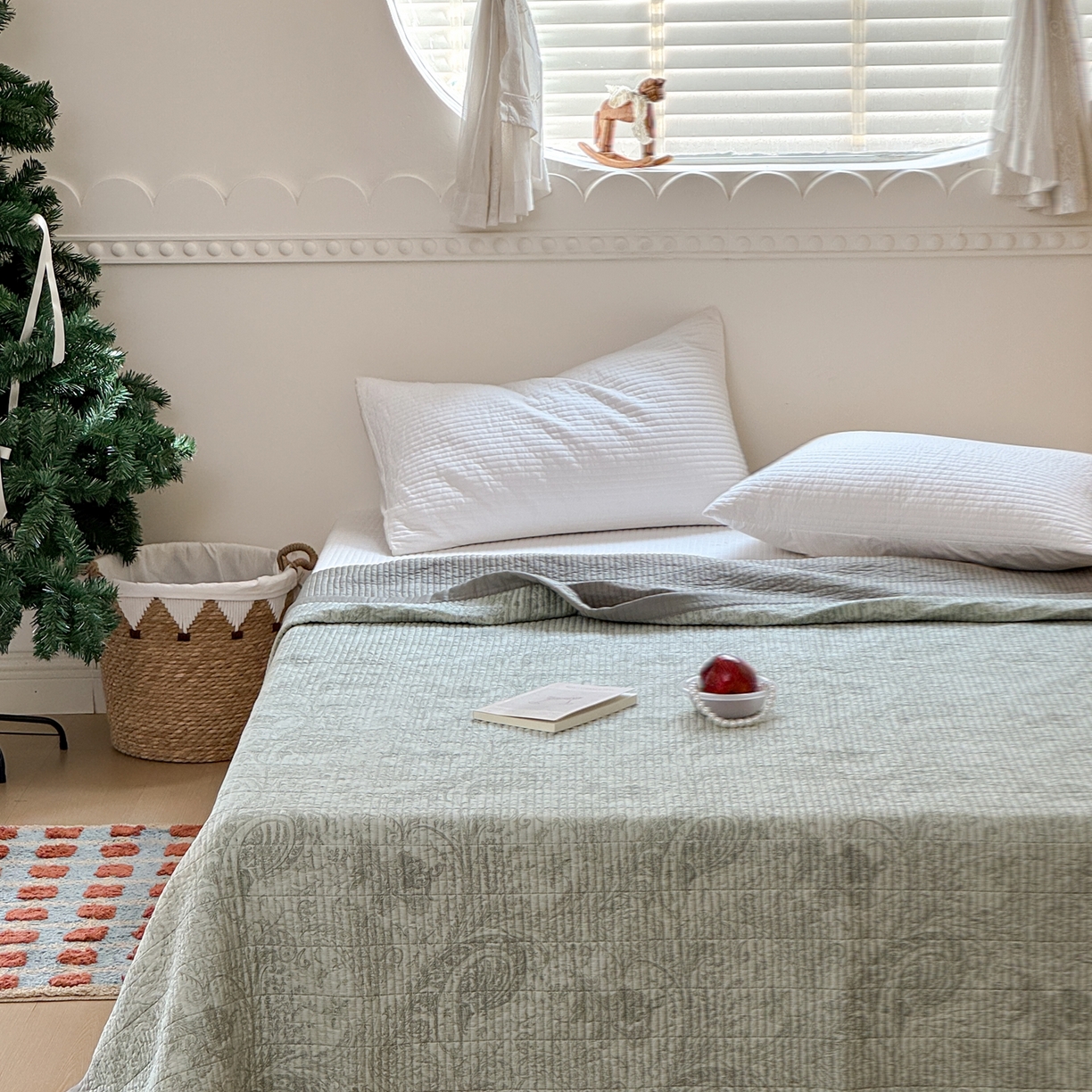 91家纺网 家纺一手货源 找家纺 床盖工厂店 2026新款双面莫代尔天丝软凉席可铺可盖单床盖床盖单件 香岛巴黎-绿