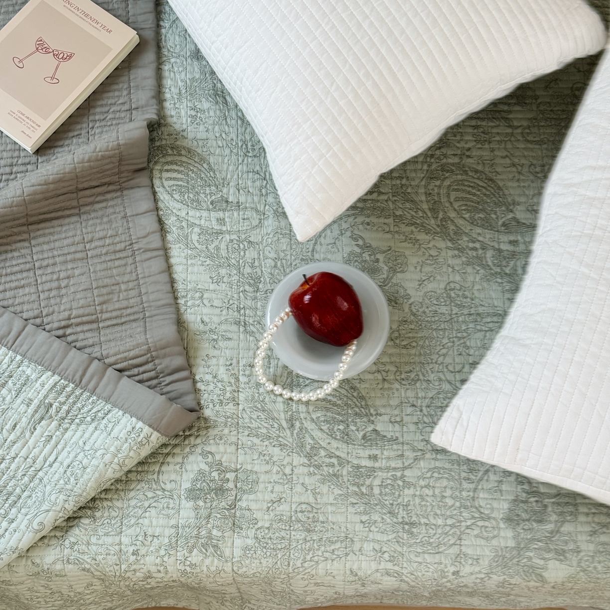 91家纺网 家纺一手货源 找家纺 床盖工厂店 2026新款双面莫代尔天丝软凉席可铺可盖单床盖床盖单件 香岛巴黎-绿