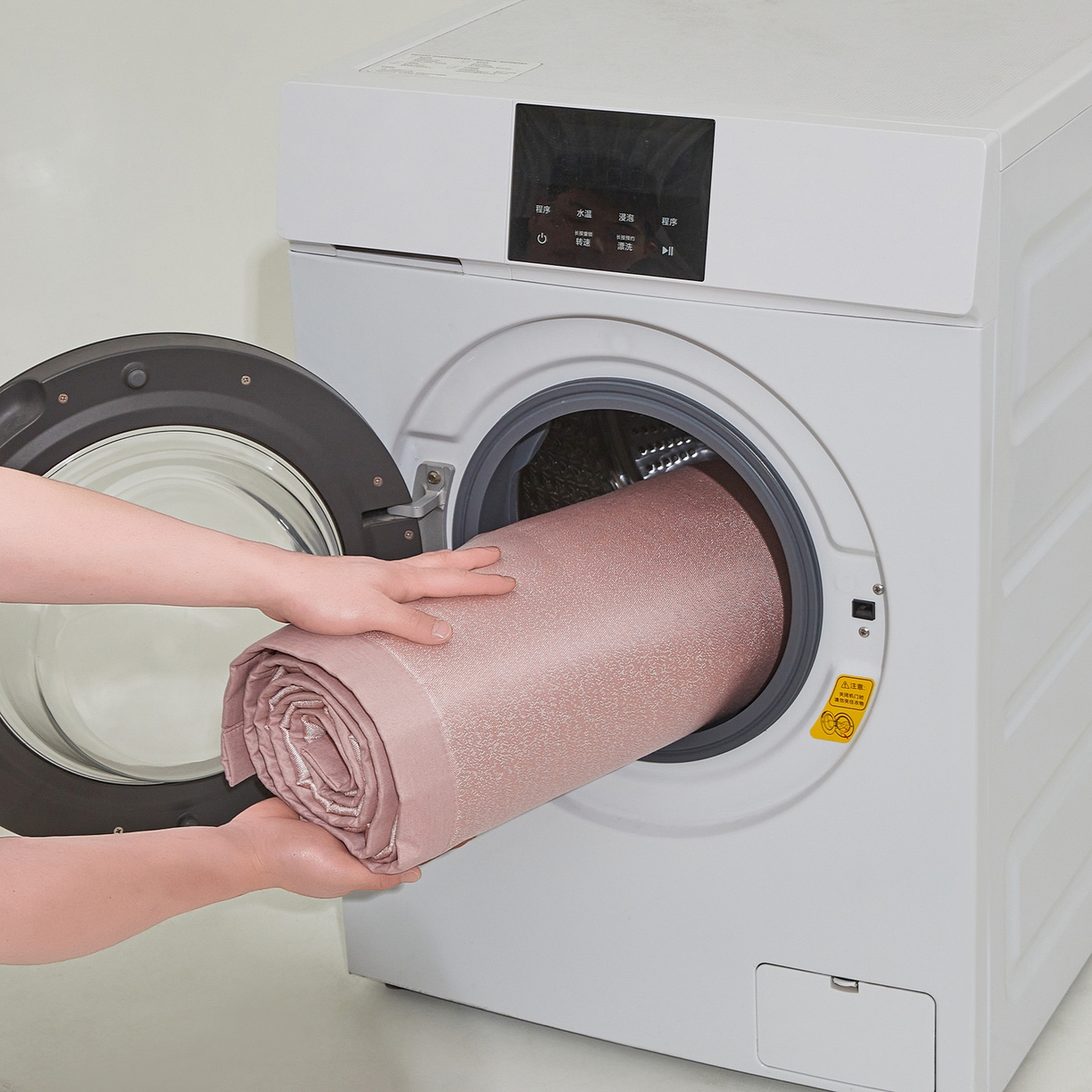 91家纺网 家纺一手货源 找家纺 航途席业 2026新款清澜肌理粗冰丝凉席席子-可机洗 粉