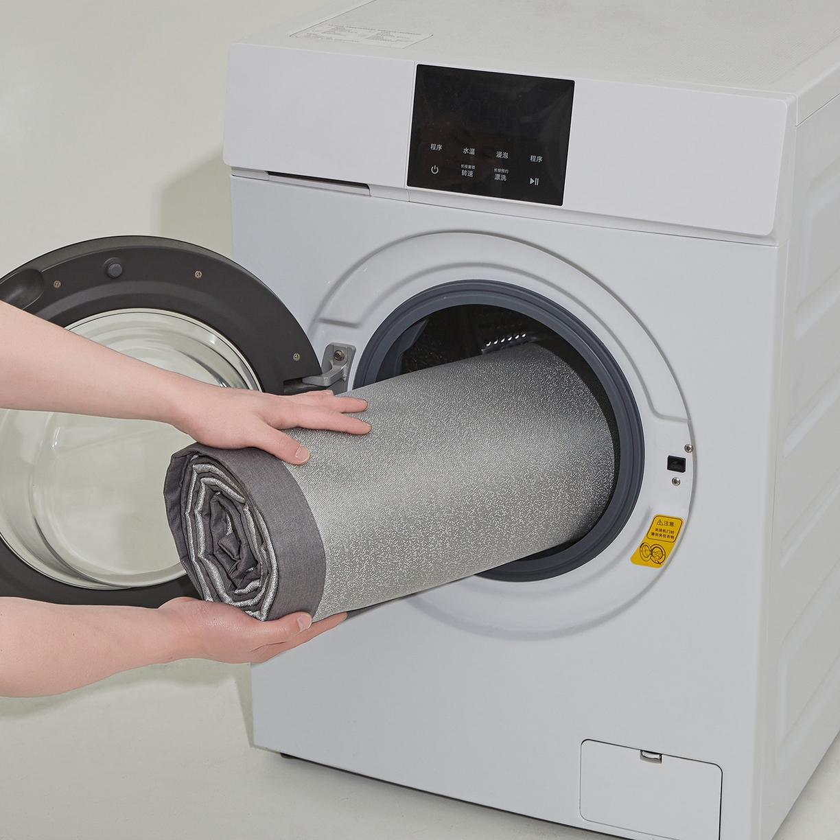 91家纺网 家纺一手货源 找家纺 航途席业 2026新款清澜肌理粗冰丝凉席席子-可机洗 灰